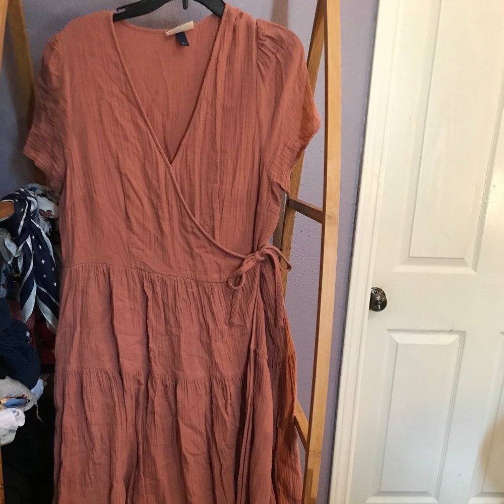 Universal Thread Pink Maxi Wrap Dress